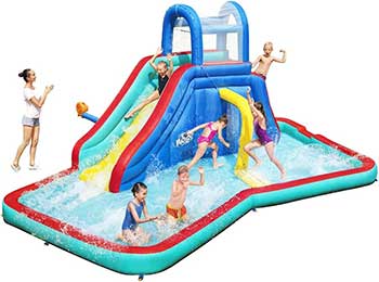 Bestway H2OGO! Waterfall Waves Mega Water Park  Inflatable Slide and Pool Fits Up to 6 Children